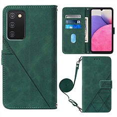 Coque Portefeuille Livre Cuir Etui Clapet Y07B pour Samsung Galaxy M02s Vert