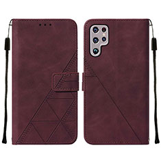 Coque Portefeuille Livre Cuir Etui Clapet Y07B pour Samsung Galaxy S23 Ultra 5G Rouge