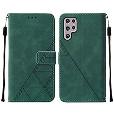 Coque Portefeuille Livre Cuir Etui Clapet Y07B pour Samsung Galaxy S23 Ultra 5G Vert