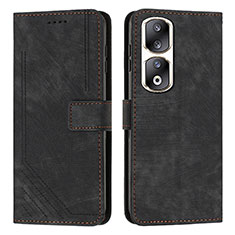 Coque Portefeuille Livre Cuir Etui Clapet Y07X pour Huawei Honor 90 Pro 5G Noir