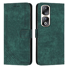 Coque Portefeuille Livre Cuir Etui Clapet Y07X pour Huawei Honor 90 Pro 5G Vert