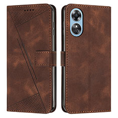 Coque Portefeuille Livre Cuir Etui Clapet Y07X pour Huawei Honor X5 Plus Marron