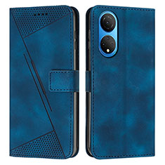 Coque Portefeuille Livre Cuir Etui Clapet Y07X pour Huawei Honor X7 Bleu