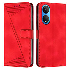 Coque Portefeuille Livre Cuir Etui Clapet Y07X pour Huawei Honor X7 Rouge