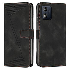 Coque Portefeuille Livre Cuir Etui Clapet Y07X pour Motorola Moto E13 Noir