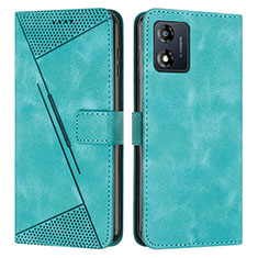 Coque Portefeuille Livre Cuir Etui Clapet Y07X pour Motorola Moto E13 Vert