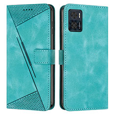 Coque Portefeuille Livre Cuir Etui Clapet Y07X pour Motorola Moto E22 Vert