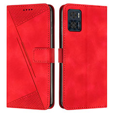 Coque Portefeuille Livre Cuir Etui Clapet Y07X pour Motorola Moto E22i Rouge