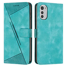 Coque Portefeuille Livre Cuir Etui Clapet Y07X pour Motorola Moto E32 Vert