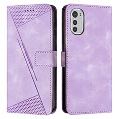 Coque Portefeuille Livre Cuir Etui Clapet Y07X pour Motorola Moto E32 Violet