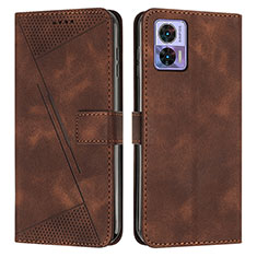 Coque Portefeuille Livre Cuir Etui Clapet Y07X pour Motorola Moto Edge 30 Lite 5G Marron