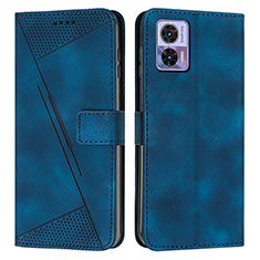 Coque Portefeuille Livre Cuir Etui Clapet Y07X pour Motorola Moto Edge 30 Neo 5G Bleu