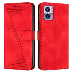 Coque Portefeuille Livre Cuir Etui Clapet Y07X pour Motorola Moto Edge 30 Neo 5G Rouge