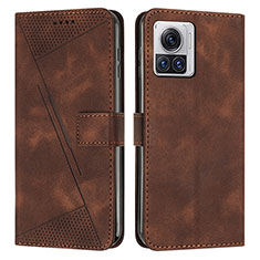 Coque Portefeuille Livre Cuir Etui Clapet Y07X pour Motorola Moto Edge 30 Ultra 5G Marron