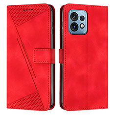 Coque Portefeuille Livre Cuir Etui Clapet Y07X pour Motorola Moto Edge Plus (2023) 5G Rouge