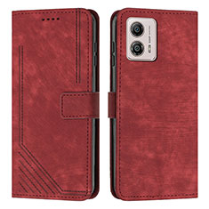 Coque Portefeuille Livre Cuir Etui Clapet Y07X pour Motorola Moto G53 5G Rouge