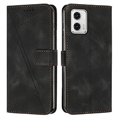 Coque Portefeuille Livre Cuir Etui Clapet Y07X pour Motorola Moto G53j 5G Noir