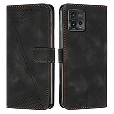 Coque Portefeuille Livre Cuir Etui Clapet Y07X pour Motorola Moto G72 Noir