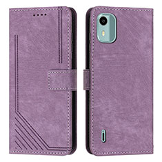 Coque Portefeuille Livre Cuir Etui Clapet Y07X pour Nokia C12 Plus Violet