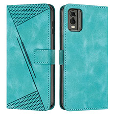 Coque Portefeuille Livre Cuir Etui Clapet Y07X pour Nokia C210 Vert