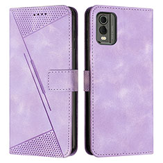 Coque Portefeuille Livre Cuir Etui Clapet Y07X pour Nokia C210 Violet