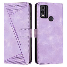 Coque Portefeuille Livre Cuir Etui Clapet Y07X pour Nokia C22 Violet