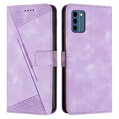 Coque Portefeuille Livre Cuir Etui Clapet Y07X pour Nokia C300 Violet