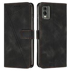 Coque Portefeuille Livre Cuir Etui Clapet Y07X pour Nokia C32 Noir