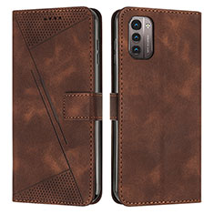 Coque Portefeuille Livre Cuir Etui Clapet Y07X pour Nokia G21 Marron