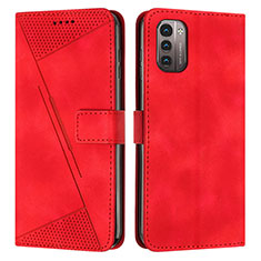 Coque Portefeuille Livre Cuir Etui Clapet Y07X pour Nokia G21 Rouge