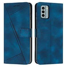 Coque Portefeuille Livre Cuir Etui Clapet Y07X pour Nokia G22 Bleu