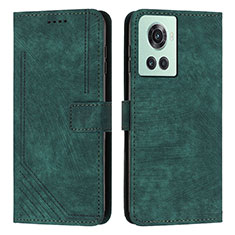 Coque Portefeuille Livre Cuir Etui Clapet Y07X pour OnePlus 10R 5G Vert