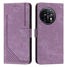 Coque Portefeuille Livre Cuir Etui Clapet Y07X pour OnePlus 11 5G Violet