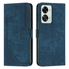 Coque Portefeuille Livre Cuir Etui Clapet Y07X pour OnePlus Nord 2T 5G Bleu