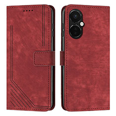 Coque Portefeuille Livre Cuir Etui Clapet Y07X pour OnePlus Nord CE 3 5G Rouge