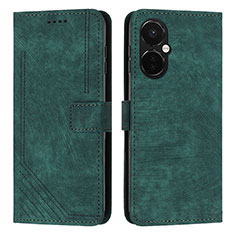 Coque Portefeuille Livre Cuir Etui Clapet Y07X pour OnePlus Nord CE 3 5G Vert