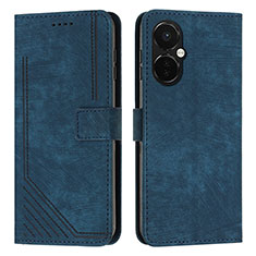 Coque Portefeuille Livre Cuir Etui Clapet Y07X pour OnePlus Nord CE 3 Lite 5G Bleu