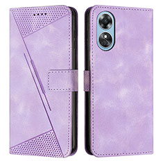 Coque Portefeuille Livre Cuir Etui Clapet Y07X pour Oppo A17 Violet