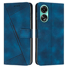 Coque Portefeuille Livre Cuir Etui Clapet Y07X pour Oppo A18 Bleu