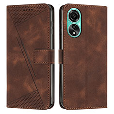 Coque Portefeuille Livre Cuir Etui Clapet Y07X pour Oppo A38 Marron