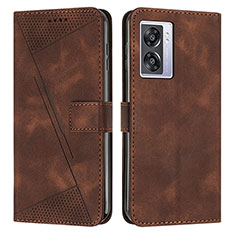 Coque Portefeuille Livre Cuir Etui Clapet Y07X pour Oppo A57 5G Marron