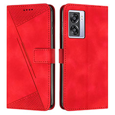 Coque Portefeuille Livre Cuir Etui Clapet Y07X pour Oppo A57 5G Rouge