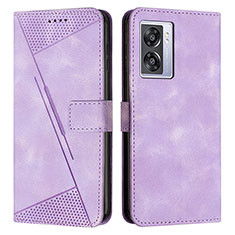 Coque Portefeuille Livre Cuir Etui Clapet Y07X pour Oppo A57 5G Violet