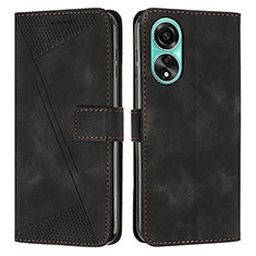 Coque Portefeuille Livre Cuir Etui Clapet Y07X pour Oppo A58 4G Noir