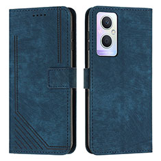 Coque Portefeuille Livre Cuir Etui Clapet Y07X pour Oppo A96 5G Bleu