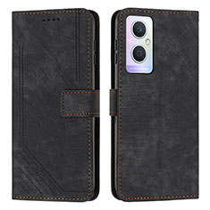 Coque Portefeuille Livre Cuir Etui Clapet Y07X pour Oppo A96 5G Noir