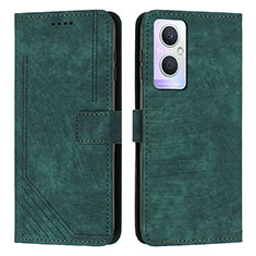 Coque Portefeuille Livre Cuir Etui Clapet Y07X pour Oppo A96 5G Vert