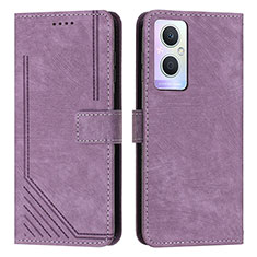 Coque Portefeuille Livre Cuir Etui Clapet Y07X pour Oppo A96 5G Violet