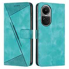 Coque Portefeuille Livre Cuir Etui Clapet Y07X pour Oppo Reno10 Pro 5G Vert