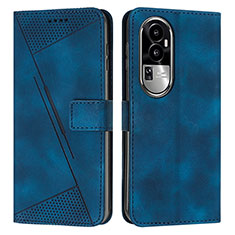 Coque Portefeuille Livre Cuir Etui Clapet Y07X pour Oppo Reno10 Pro+ Plus 5G Bleu